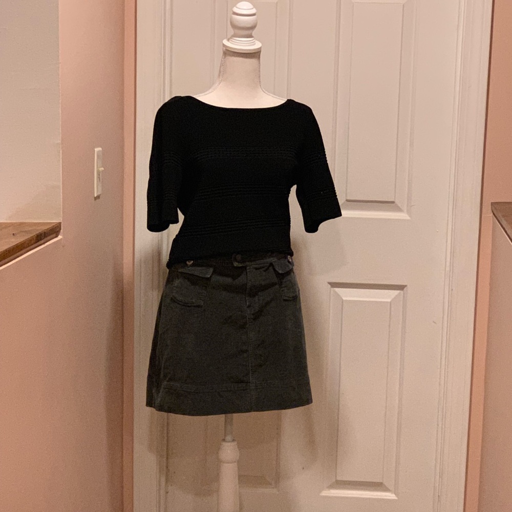 Gray corduroy skirt